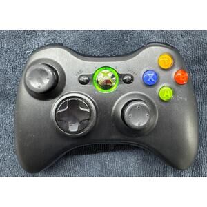 Official Microsoft Xbox 360 Black Wireless Controller
